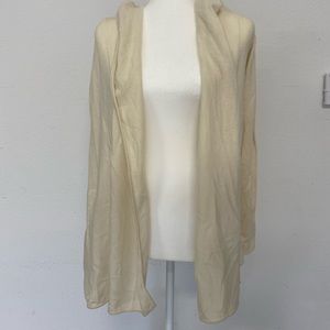 Vince Cream open hooded cardigan